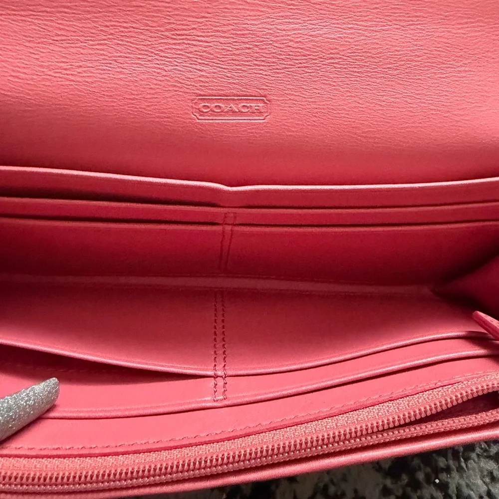 Coach Coral Patent Leather Wallet - Picture 11 of 12